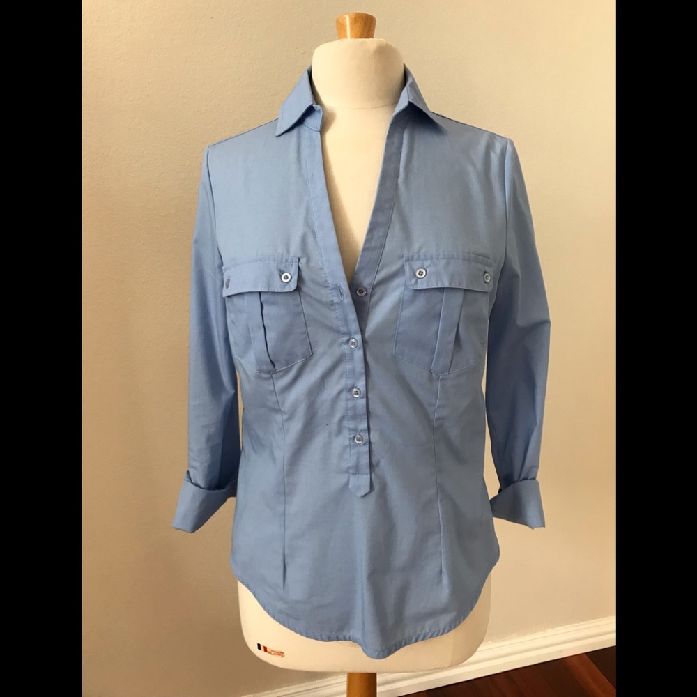 Nife V-Neck Tailored Shirt